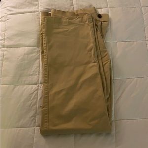 Khaki straight leg pants